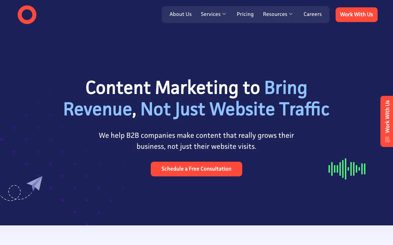 Concurate homepage screenshot — B2B marketing agency