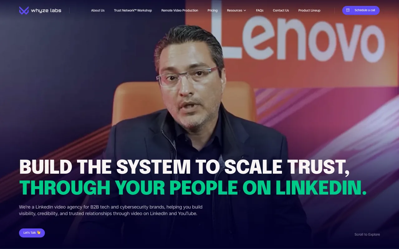 CyberWhyze homepage screenshot — B2B marketing agency
