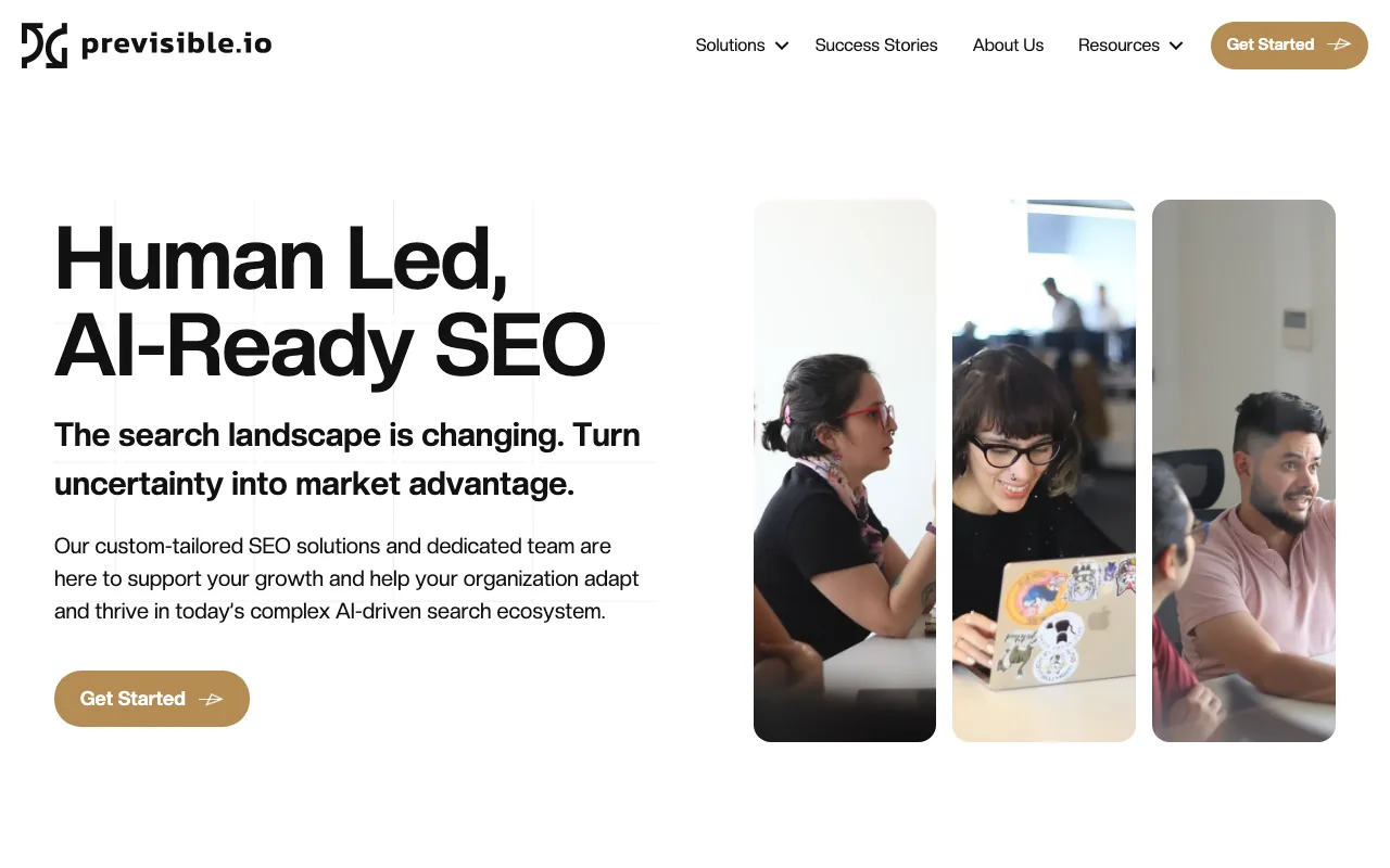 Previsible homepage screenshot — B2B marketing agency