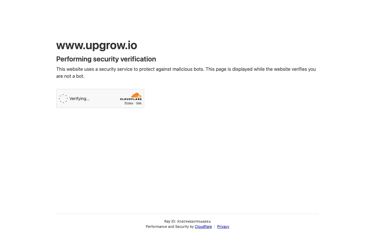 Upgrow homepage screenshot — B2B marketing agency